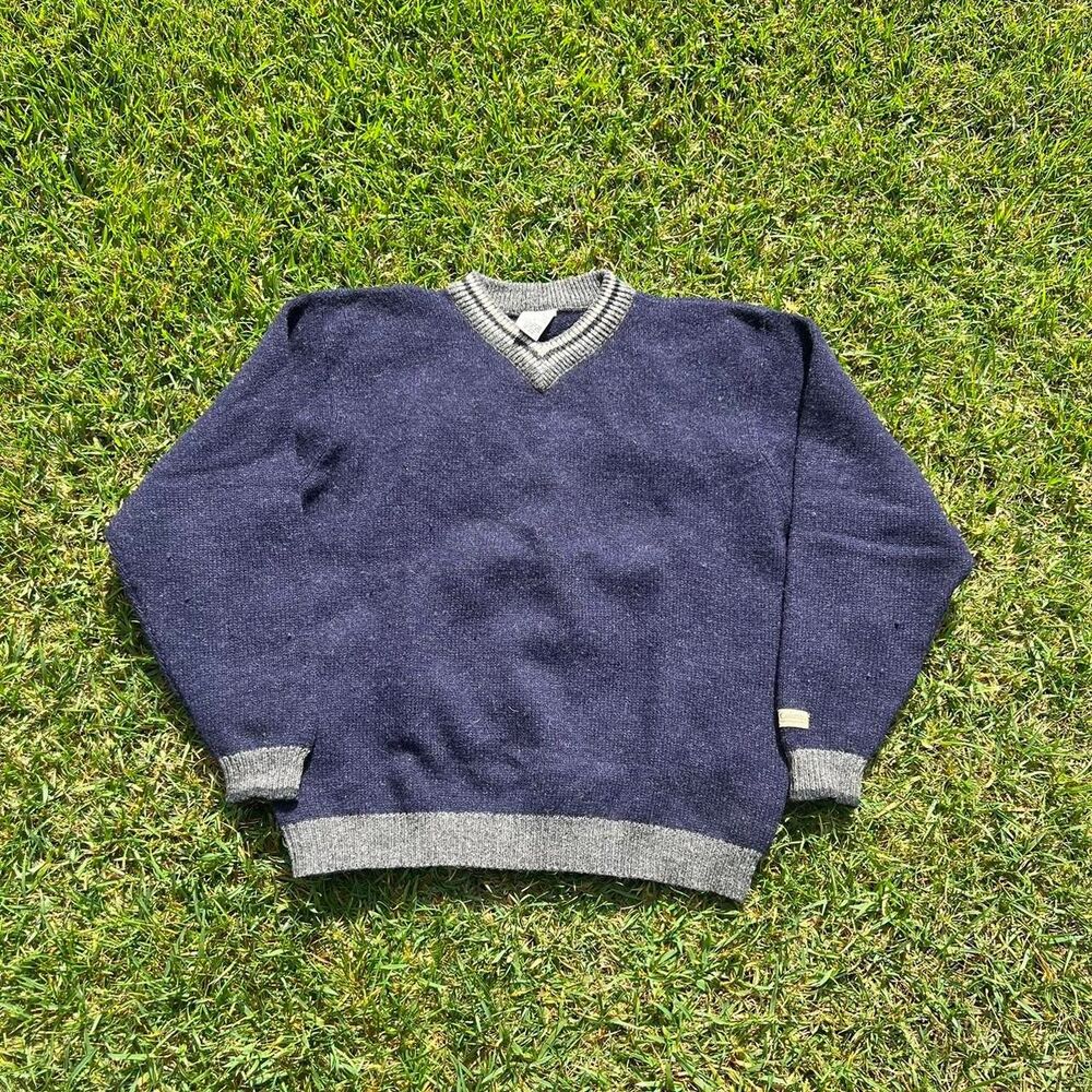 columbia wool sport sweater hunting mens size S Small